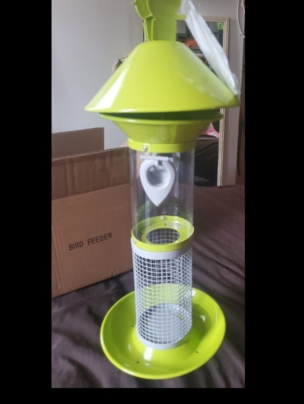 Bird Feeder, Drinker Metal Food Dispenser Outdoor Bird Feeder